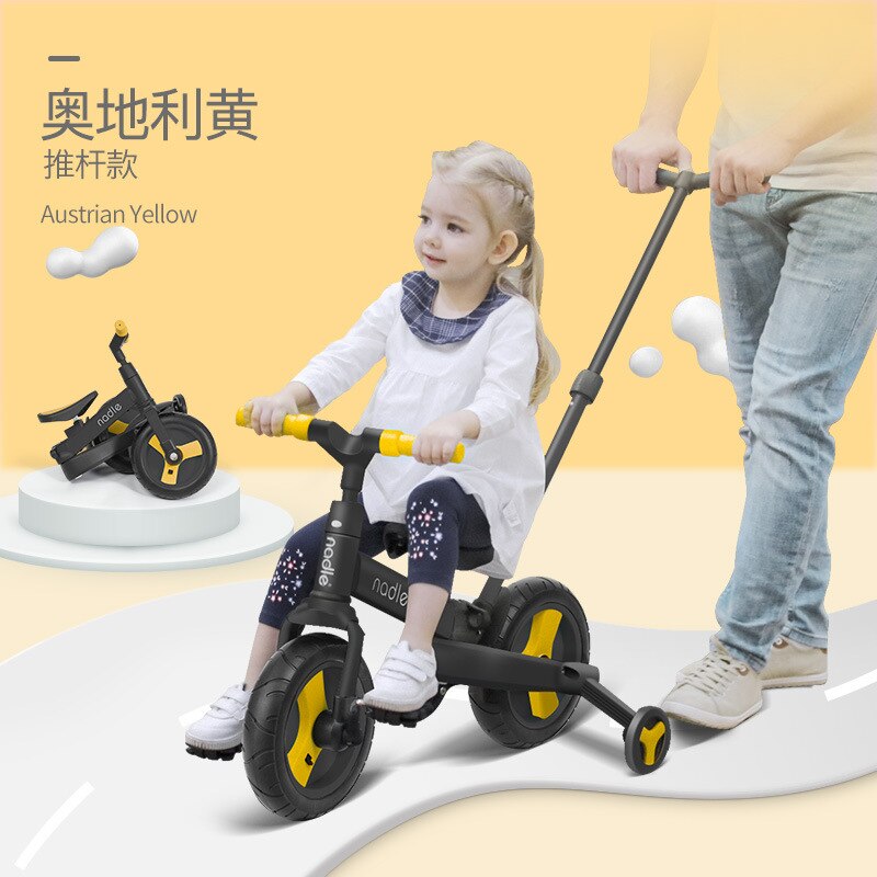 Children&s Scooter 2 Years Old 6 Years Old Three-in-one Baby Three-wheeled Slippery Scooter Can Sit and Ride